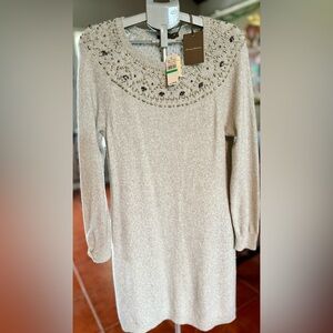 Tommy Bahama Cream Long Sleeve Dress